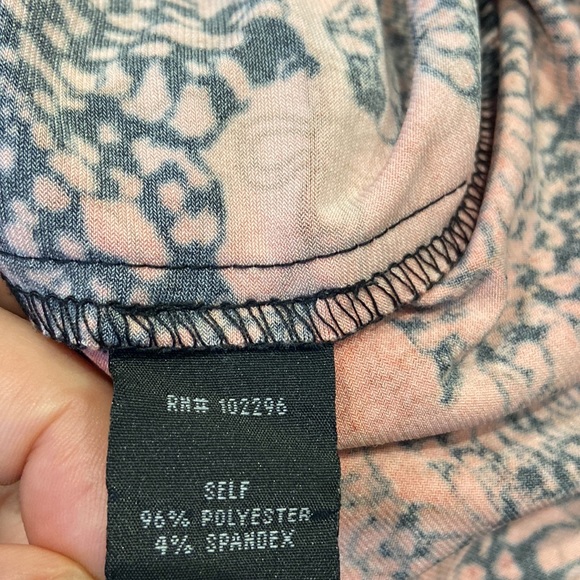 Connected Apparel peach orange printed midi dress - Picture 8 of 9